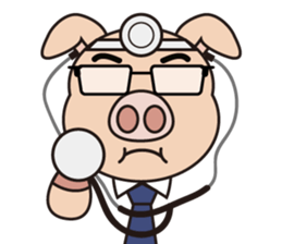 Pig doctor sticker #9029440