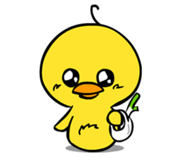 Baby chicks yonmo and ma-kun of kappa sticker #9029861