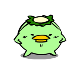 Baby chicks yonmo and ma-kun of kappa sticker #9029868