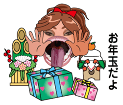 New Year (big mouth) sticker #9030428