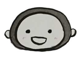 Monkey ink painting 2 sticker #9030692