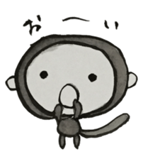 Monkey ink painting 2 sticker #9030704