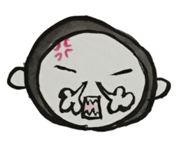 Monkey ink painting 2 sticker #9030710