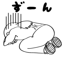 muscle builder of monkey sticker #9032978