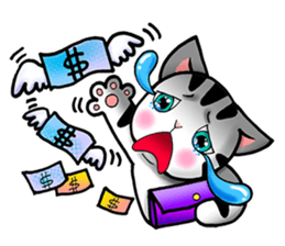 Poker face & Piggy cat Part2 sticker #9033042