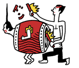 Japanese drum Sticker sticker #9033470
