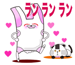 Plastic shopping bag rabbit -4 sticker #9033514