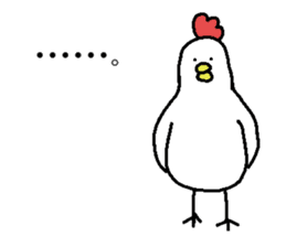 Chicken with no facial expression sticker #9034032