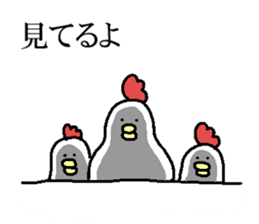 Chicken with no facial expression sticker #9034035