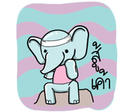 elephant pastel sticker #9035088