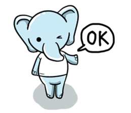 elephant pastel sticker #9035090