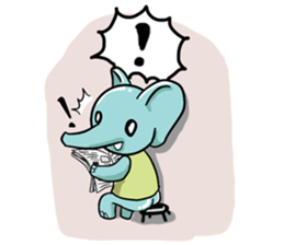 elephant pastel sticker #9035102