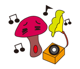 full full mushroom sticker #9035824