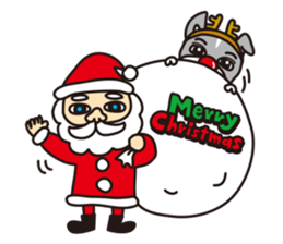 Winter  of dog Baron of my home sticker #9035921