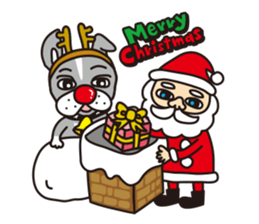 Winter  of dog Baron of my home sticker #9035922