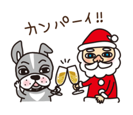 Winter  of dog Baron of my home sticker #9035924