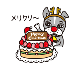 Winter  of dog Baron of my home sticker #9035925