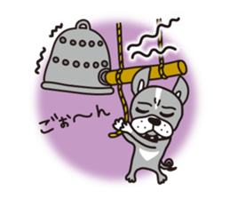 Winter  of dog Baron of my home sticker #9035929