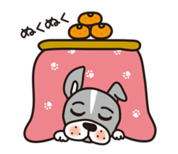 Winter  of dog Baron of my home sticker #9035939