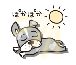 Winter  of dog Baron of my home sticker #9035948