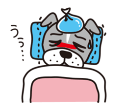 Winter  of dog Baron of my home sticker #9035951