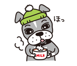 Winter  of dog Baron of my home sticker #9035952