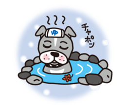 Winter  of dog Baron of my home sticker #9035953