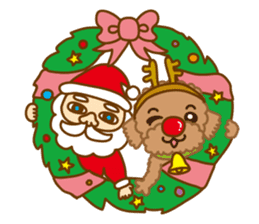 Winter Sticker of toy poodle "Captain" sticker #9036808