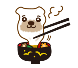 Winter Sticker of toy poodle "Captain" sticker #9036824