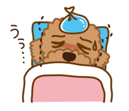 Winter Sticker of toy poodle "Captain" sticker #9036839