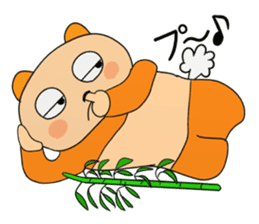 cream panda 1 sticker #9037898