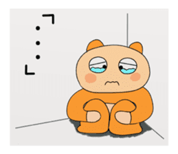 cream panda 1 sticker #9037912