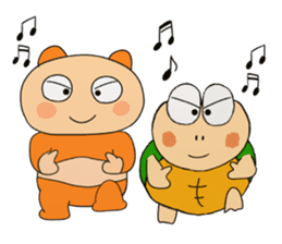 cream panda 1 sticker #9037922