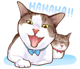 cat that omame and adzuki  2 sticker #9037945