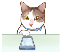 cat that omame and adzuki  2 sticker #9037953