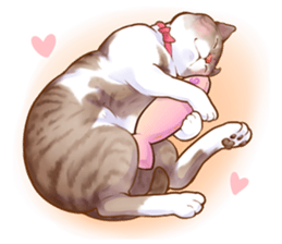 cat that omame and adzuki  2 sticker #9037954