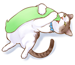 cat that omame and adzuki  2 sticker #9037960