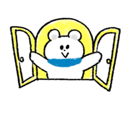 Bear with a scarf sticker #9038948