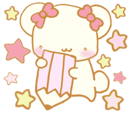 Lovely white bear(no message) sticker #9039448