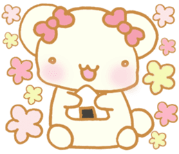 Lovely white bear(no message) sticker #9039450