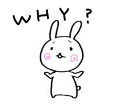 Small white rabbit. sticker #9040426