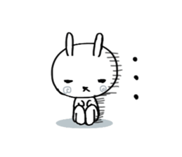 Small white rabbit. sticker #9040433