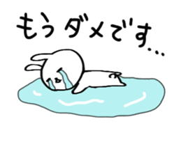 Small white rabbit. sticker #9040447