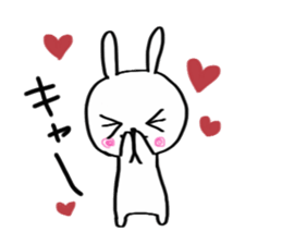 Small white rabbit. sticker #9040448