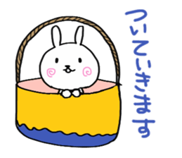 Small white rabbit. sticker #9040455