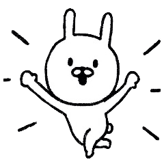 Simple Rabbit Conversation Sticker