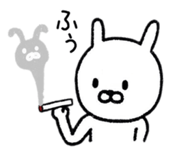 Simple Rabbit Conversation Sticker sticker #9040706