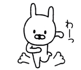 Simple Rabbit Conversation Sticker sticker #9040730