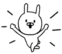 Simple Rabbit Conversation Sticker sticker #9040732