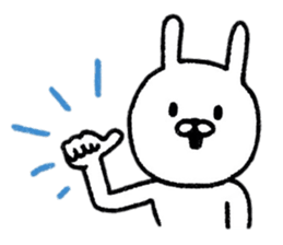 Simple Rabbit Conversation Sticker sticker #9040733